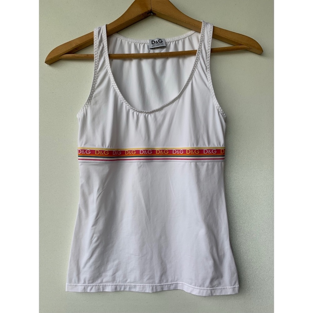 Small, Dolce & Gabbana underwear, authentic white pink undershirt sleep top